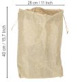 Jute-Beutel mit Kunststoff-Innenfolie 28×10×40cm natur | Floristik24.at