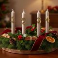Kerzenpins Advent Zahlen 1 bis 4 Set 4 cm Gold Metall | Floristik24.at