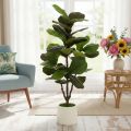 Künstlicher Ficus lyrata 120 cm Grün aus Textil und Kunststoff für Wohnraumdekoration | Floristik24.at