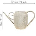 Pflanztopf Gießkanne Metall Vintage 32x10,5x18cm Grau Patina | Floristik24.at