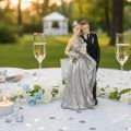 Silbernes Hochzeitspaar aus Polyresin 10cm für Tisch- und Torten-Dekoration | Floristik24.at