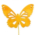 Floristik24 Deko-Schmetterlinge am Draht 3-farbig 8cm 18St
