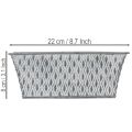 Zinkschale rechteckig mit Rautenmuster 22x12cm Grau für Innen- und Außendekoration | Floristik24.at